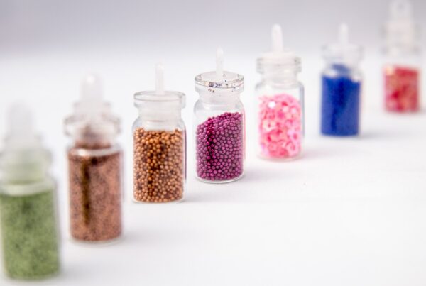 Beads in jars