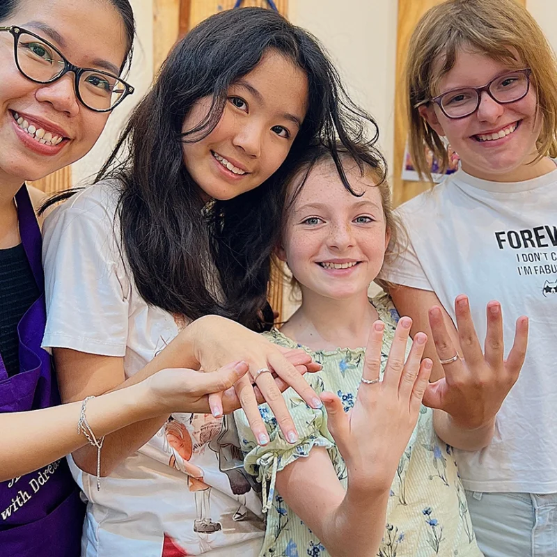 Ddreamer Jewelry Making workshops Ho Chi Minh City Saigon Vietnam Ring MakingFun & Creative Kids' Activities in Ho Chi Minh City: Make Silver Jewelry Together!Ddreamer JewelryKids' activities in Ho Chi Minh CityFun & Creative Kids' Activities in Ho Chi Minh City: Make Silver Jewelry Together!