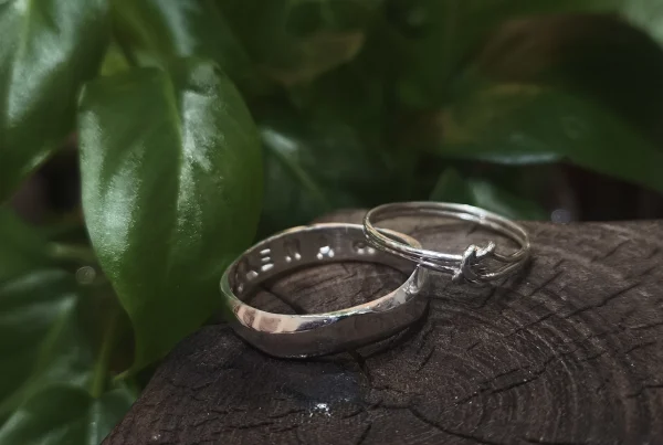 Ddreamer Jewelry Workshops A Double Knot Silver Ring Case Study Finished handmade rings they made for each other